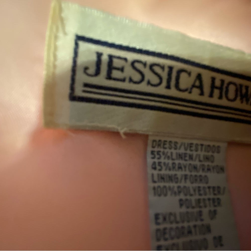 Jessica Howard VTG Spaghetti strap Dress. Pink with cherries, EUC, Sz 16 - Picture 9 of 16